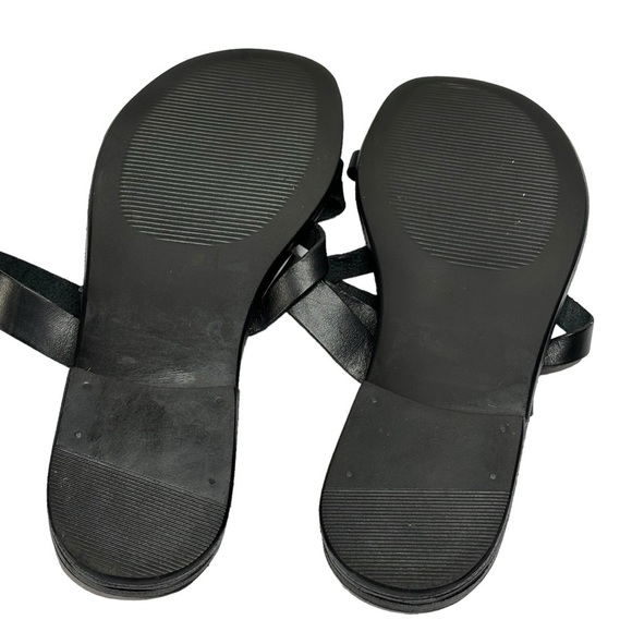 Black Leather Sandals - Picture 7 of 7